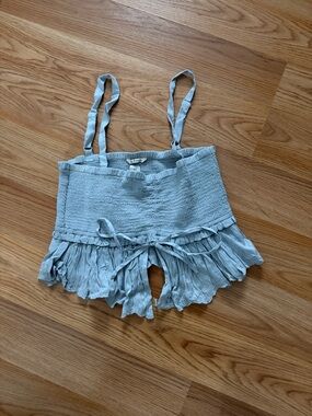 Wilfred Light Blue Smocked Top